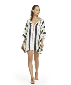 Vix Swimwear-Isla Kaftan Navy