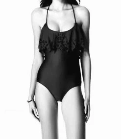 Zimmermann-Locket Perforated One Piece With T-Back